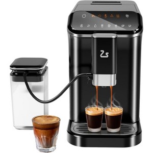 3rd-Gen Espresso Machine with Grinder & Milk Frother, Removable Brewer & Detachable Milk Tank, Adjustable Flavor & Volume, Silver - 1 of 4