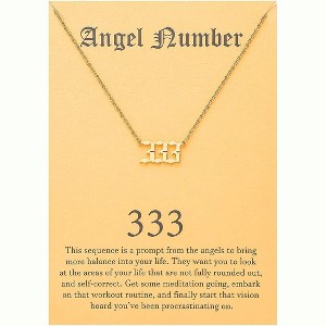 Numerology Choker Necklace with Angel Numbers Spiritual Jewelry - 1 of 4