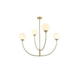 Elegant Lighting Nyomi 30-Inch Chrome Chandelier with Polished Finish - 1 of 4