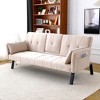 NicBex Modern Tufted Loveseat Sofa Couch with Foldable Cup Holder & Black Legs,2-Seat Lounge Sofa for Living Room,Apartment - 2 of 4