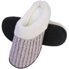 Roxoni Women’s House Slippers Knit Fleece Lined Cozy Clog House Shoes - 2 of 4