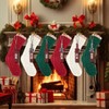 6PACK 18Inch Knitted Stockings Holiday Party Tree Family Decor Red White Green Personalized Hanging - 2 of 4