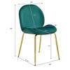 Costway 4PCS Velvet Dining Chair Accent Leisure Chair Armless Side Chair - 3 of 4