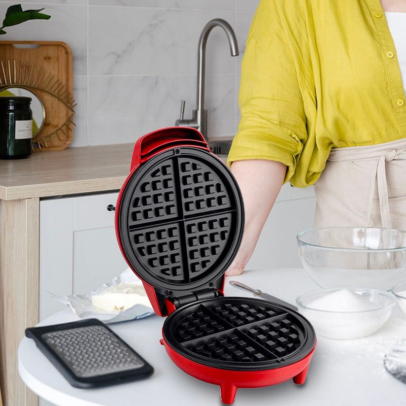 Courant 7-inch Belgian Waffles Maker - Red, 3 of 5