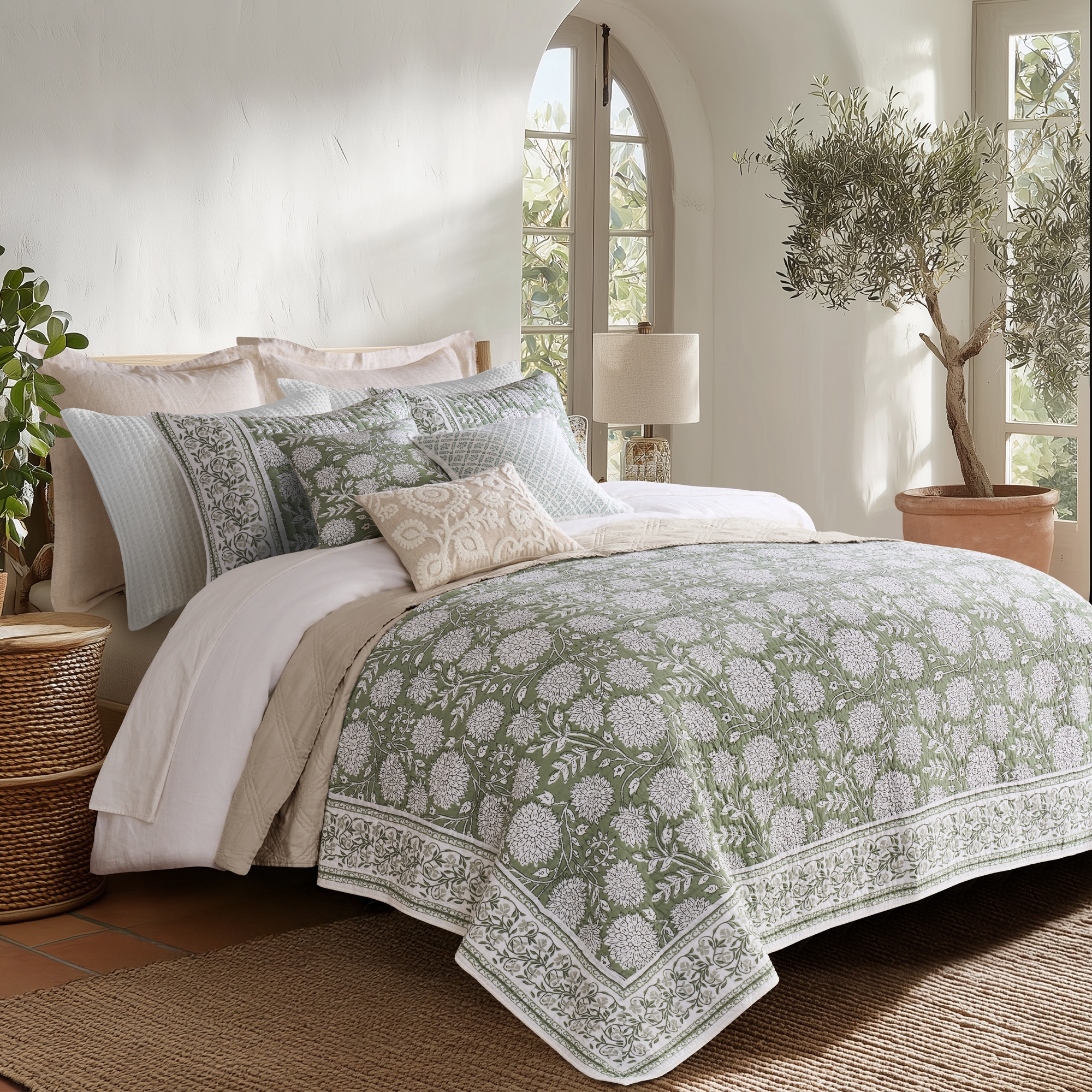 Adare Sage King/Cal King Quilt Set - Levtex Home