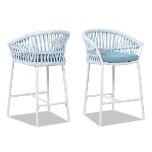 Jennifer Taylor Home Maiden 27" Set of 2 Patio Counter Stools - 1 of 4