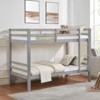FONTOI Twin over Twin Bunk Bed with Thick Posts, Bunk Bed with Guardrail and Ladder for Kids, Teens, No Box Spring Needed, Gray, 79.4"*61.8"*43.5" - 2 of 4