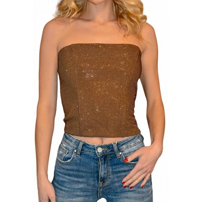 Women's Bedazzled Bustier Top - GLAM