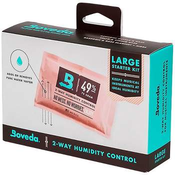 Boveda 72% Two-Way Humidity Control Packs For Wood Humidifier Boxes – Size  60 – 4 Pack – Moisture Absorbers – Humidifier Packs – Hydration Packets in