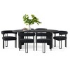 7-Pcs Dining Set for 6 Upholstered Chenille Chairs with 79" Oval Dining Table Modern Design for Dining Room,Kitchen Decor-Tanpinhause - 2 of 4