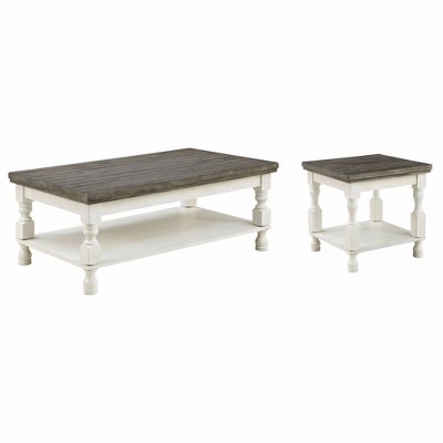 2pc Philoree Farmhouse Coffee and End Table Set - HOMES: Inside + Out