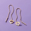 Pure Collection by Ross-Simons 14kt Yellow Gold Heart Threader Earrings - 3 of 4