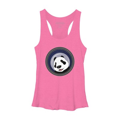 Women's Design By Humans Cosmopanda By Alpri Racerback Tank Top