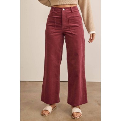 Women's Cozy Chic Wide Leg Corduroy Pants - In February