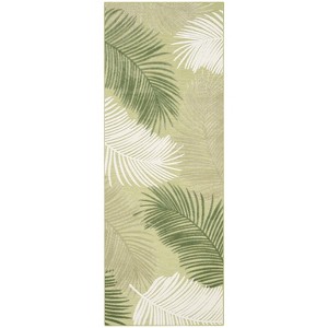 Nourison Suncoast Tropical Leaf High-Low Indoor/Outdoor Flatweave Rug - 1 of 4