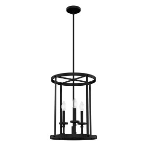 Briargrove 15" 3-Light Pendant Chandelier Matte Black Finish - 1 of 1
