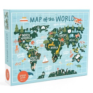 Pippi Post Jigsaw Puzzles Map of the World - 300pc - 1 of 4