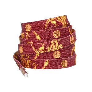 INSPIRE CHIC Polyester Fashion Shoelaces Red 1 Pair - 1 of 4