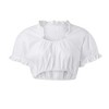 Womens Tops Short Sleeve Retro Blouse Victorain Style Ruffle Blouse - 4 of 4