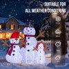 SEVOBAL Set of 3 Snowman Family Christmas Yard Decorations Snowman for Xmas Outdoor Holiday Indoor Decor Holiday Displays, White, 78.7"*23.6"*47.2" - 4 of 4