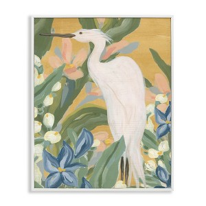 Stupell Industries Tropical Egret Painting Black Framed Giclee Art - 1 of 4