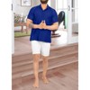 LA LEELA Men's Short Sleeve Button Down Solid Casual Camp Business Vacation Beach Collared Shirt for Men Summer Work Shirts with Pocket - 2 of 4