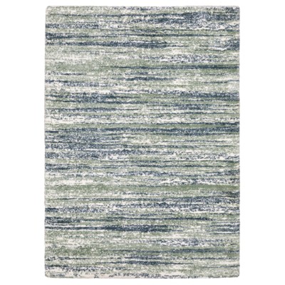 Oriental Weavers Galileo GAL06 Blue / Green Indoor Area Rug - 2'3" x 7'6"