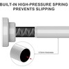 LunaLulinlk Adjustable Stainless Steel 43"~ 72" Straight Tension Shower Rod - Matt White - 4 of 4