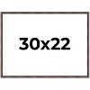 PosterPalooza | 30x22 Thin Bamboo Picture Frame, UV Acrylic, 2 Finishes - Gold and Brown - 2 of 4