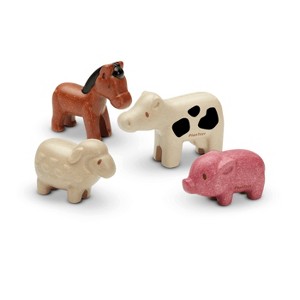 Plantoys| Farm Animals Wooden Figure Set - 1 of 4
