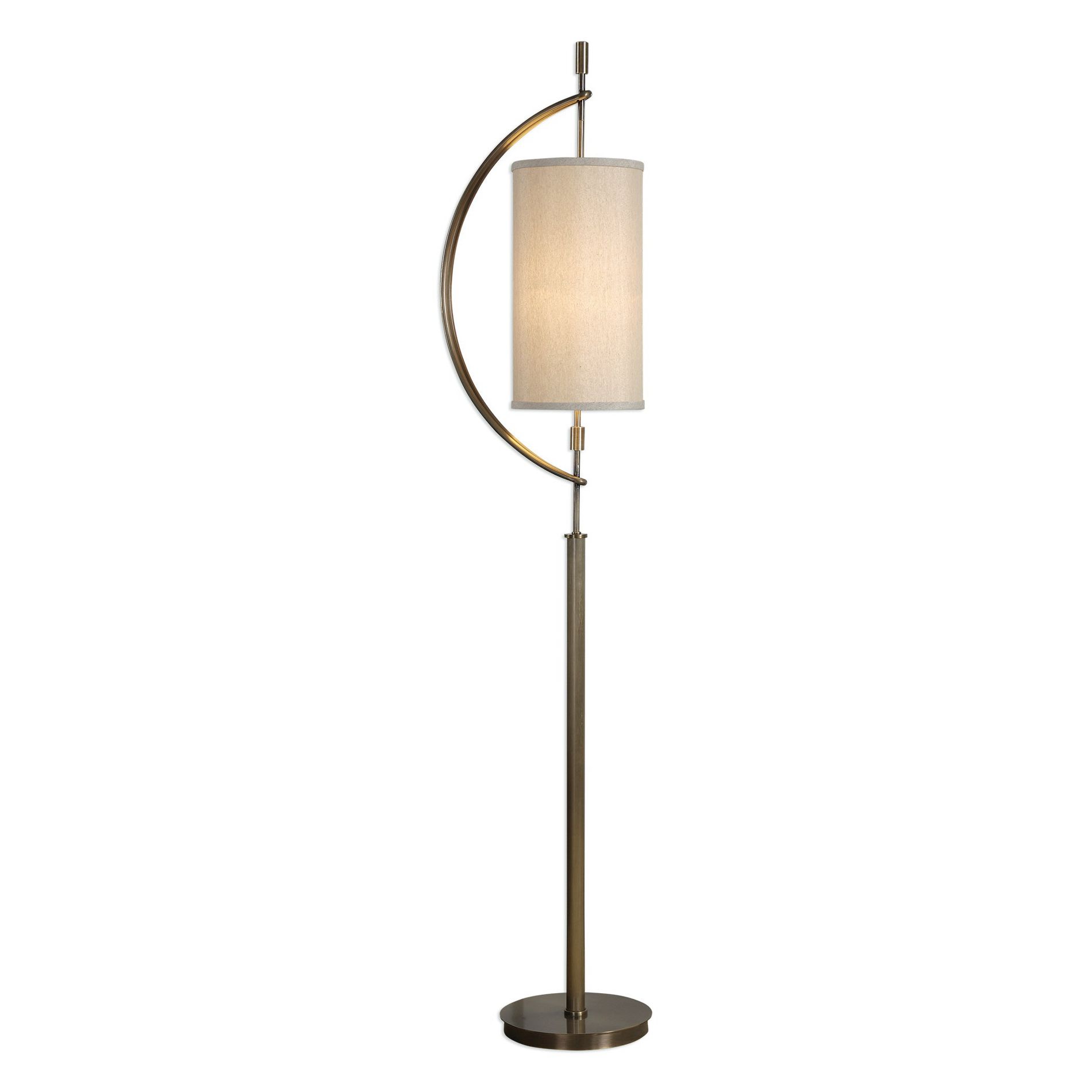 Uttermost Balaour Antique Brass Floor Lamp – Elegant Designer Standing Light
