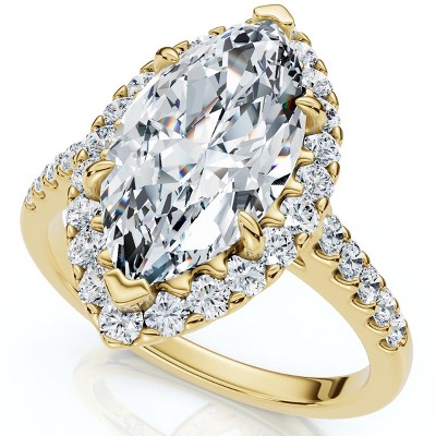 Pompeii3 Certified 2.40Ct Marquise Halo Diamond Engagement Ring 14k Gold or Pt Lab Created