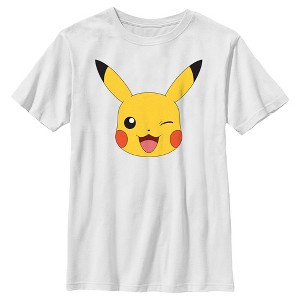 Boy's Pokemon Pikachu Wink Face T-Shirt - 1 of 4