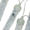 Northlight LED Lighted Transparent Dripping Icicles Snowfall Christmas Tube Lights - 14.25' Clear Wire - 16ct - 2 of 2