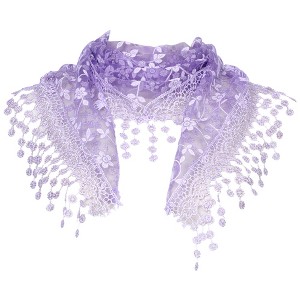 INSPIRE CHIC Lace Mantilla Tulle Triangle Head Covering Church Veil Scarves 1Pc - 1 of 4