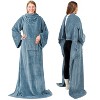 PAVILIA Fleece Wearable Blanket with Sleeves, Warm Cozy Soft Functional Lightweight Sleeved Throw Adults Men Women - 3 of 4