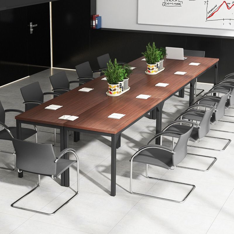 Tangkula Set of 6 55" Conference Table Office Computer Study Desk Metal Base Meeting Room, 2 of 9