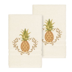 Linum Home Textiles 100% Turkish Cotton WELCOME Embellished Towel Set - 1 of 2
