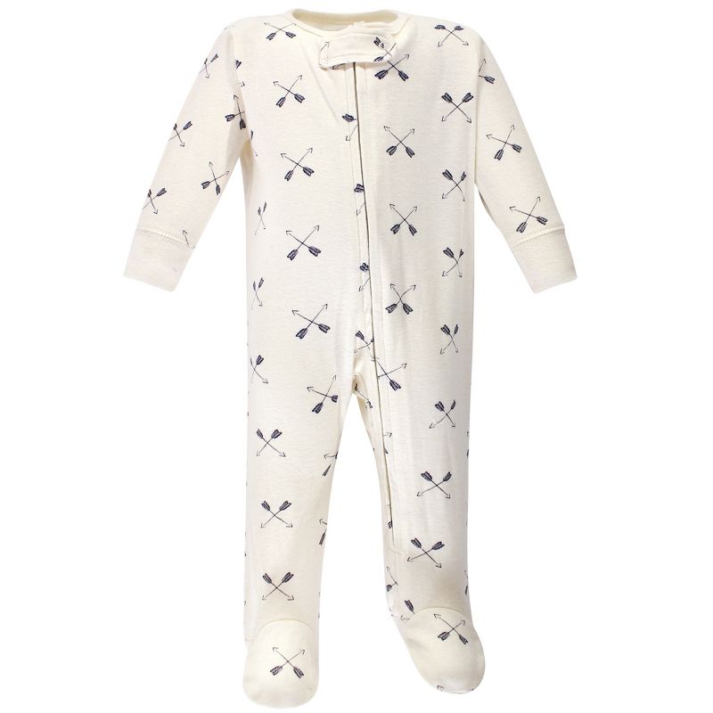 Hudson Baby Infant Boy Cotton Zipper Sleep and Play 3pk, Forest, 4 of 5