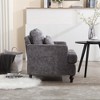 KTMBDW Mid-Century Accent Chair, Modern Chenille Upholstered Armchair for Living Room for Bedroom, Single Sofa Chair with Wood Legs - 3 of 4