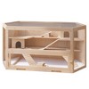 PawHut 3-Tier Large Wooden Hamster Cage with Seesaws, Small Animal Cage and Habitat, Mice, Rat, Gerbil, & Hamster Habitat - image 4 of 4