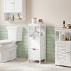 Modern Floor Cabinet with 2 Drawers and Open Shelf - White Freestanding Storage Organizer - 2 of 4