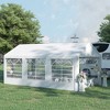 Outsunny 10' x 20' Large Outdoor Carport Canopy Party Tent with Removable Protective Sidewalls & Versatile Uses, White - 2 of 4