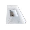 Marble Vanity Top, Bathroom Vanity Top w/ Undermounted Ceramic Sink, Backsplash&Pre-drilled Faucet Holes, Single Sink Basin Vanity Top - 4 of 4
