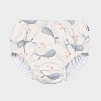 Image of green sprouts Baby Eco Pull-Up Reusable Swim Diaper - Off-White 12M