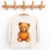 Watercolor Pumpkin Bear - Kids Toddler Long Sleeve Tee and Kids Youth Long Sleeve Tee - 2 of 2