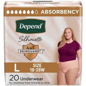 Depend Silhouette Women's LARGE Postpartum & Incontinence Disposable Underwear - 1 of 4