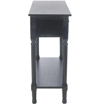 Tate Amish Black Wood 40" Console Table with Storage