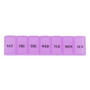 Unique Bargains 7 Grids Single Row Hung-Chain Pill Case 1 Pc - 1 of 4