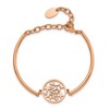 Chisel Stainless Steel Polished Rose IP-plated Stars Bangle Bracelet - 2 of 3
